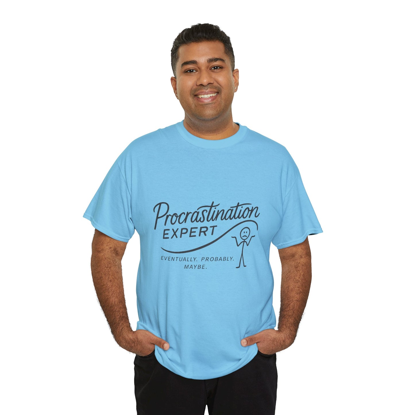 Procrastination Expert Men's Tee, Funny Shirt for Slackers, Gift for Students, Men's Comfortable Casual Wear, Laughs for Every Occasion