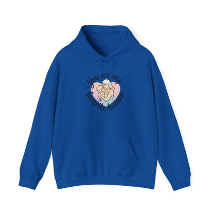 You Are My Favorite Human Hoodie, Cute Mom and Baby Pastel Design, Mothers Day Hooded Sweatshirt Gift