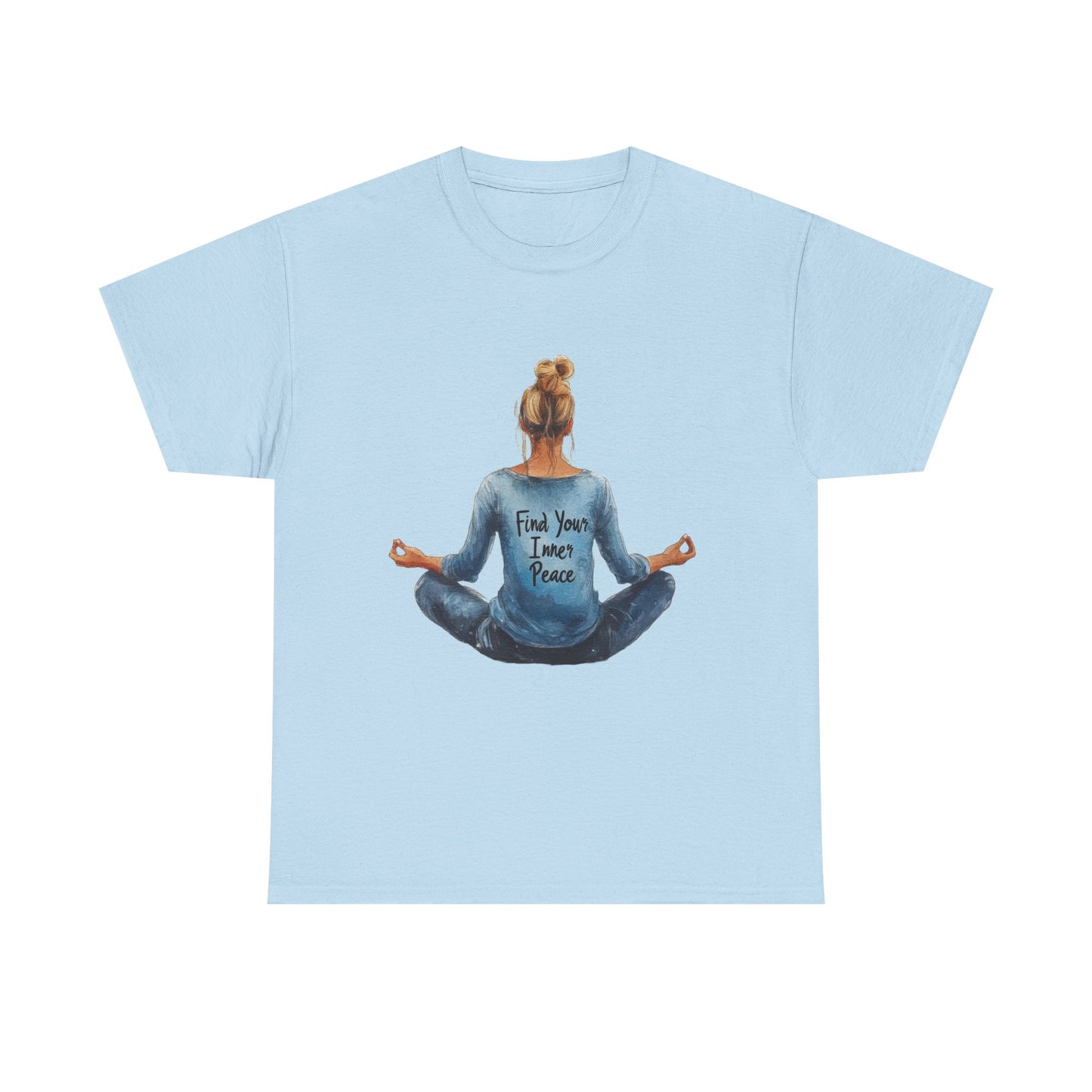 Find Your Inner Peace Unisex Heavy Cotton Tee, Motivational Shirt, Meditation Apparel, Relaxation Gift, Casual Wear, Mindfulness Tee