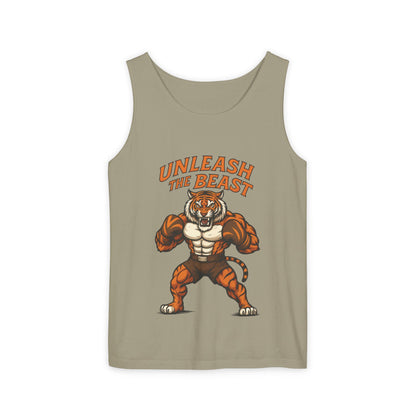 Unleash The Beast Tiger Gym Tank Top - Mens Workout Muscle Tank, Fitness Motivation Sleeveless Shirt, Bodybuilding Top, Strong Beast Gym Top