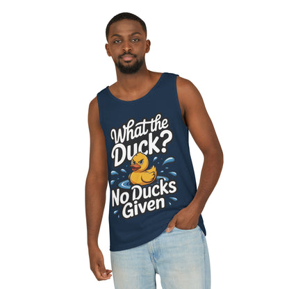 Funny Duck Tank Top for Summer - No Ducks Given Tee - What The Duck Mens T-Shirt - Sarcastic Rubber Duck Graphic, Humor Gift For Him