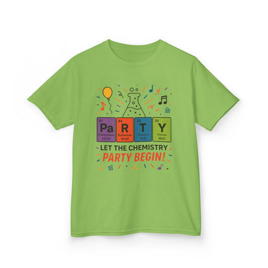 Kids' Chemistry Party T-Shirt, Periodic Table Tee, Funny Science Shirt for Boys & Girls, Science Tee, Unique Educational Apparel