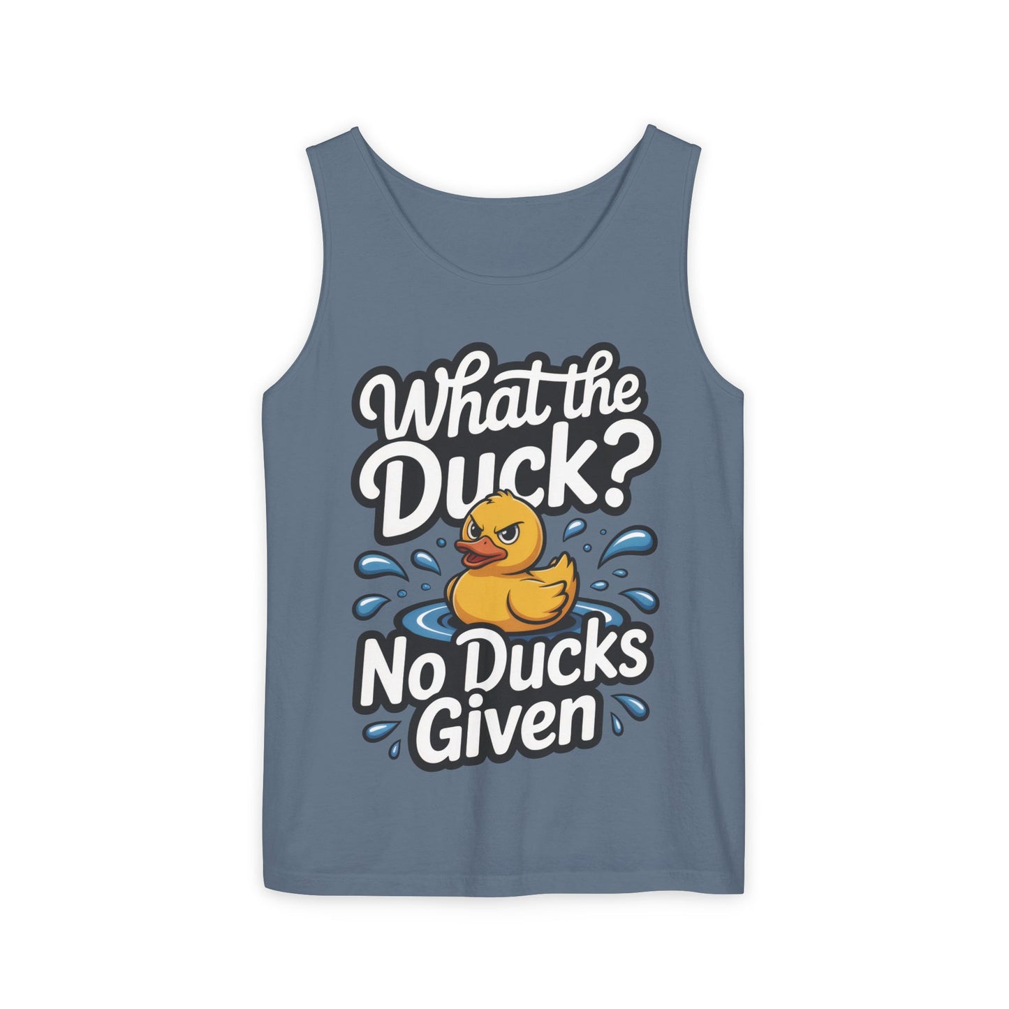 Funny Duck Tank Top for Summer - No Ducks Given Tee - What The Duck Mens T-Shirt - Sarcastic Rubber Duck Graphic, Humor Gift For Him