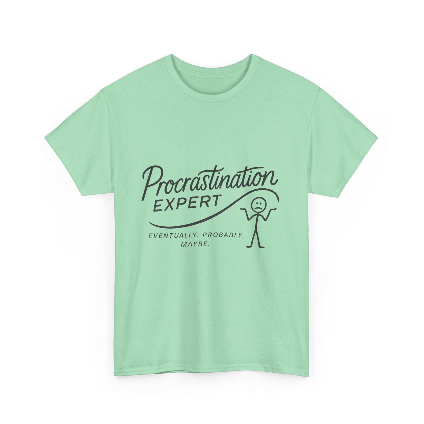 Procrastination Expert Men's Tee, Funny Shirt for Slackers, Gift for Students, Men's Comfortable Casual Wear, Laughs for Every Occasion