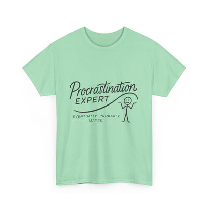 Procrastination Expert Men's Tee, Funny Shirt for Slackers, Gift for Students, Men's Comfortable Casual Wear, Laughs for Every Occasion