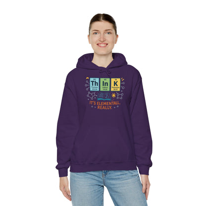 Think Hoodie for Women, Funny Chemistry Hoodie, Element of Humor Science Sweatshirt, Nerdy Gift for Her, Gift for Students, Science Lovers