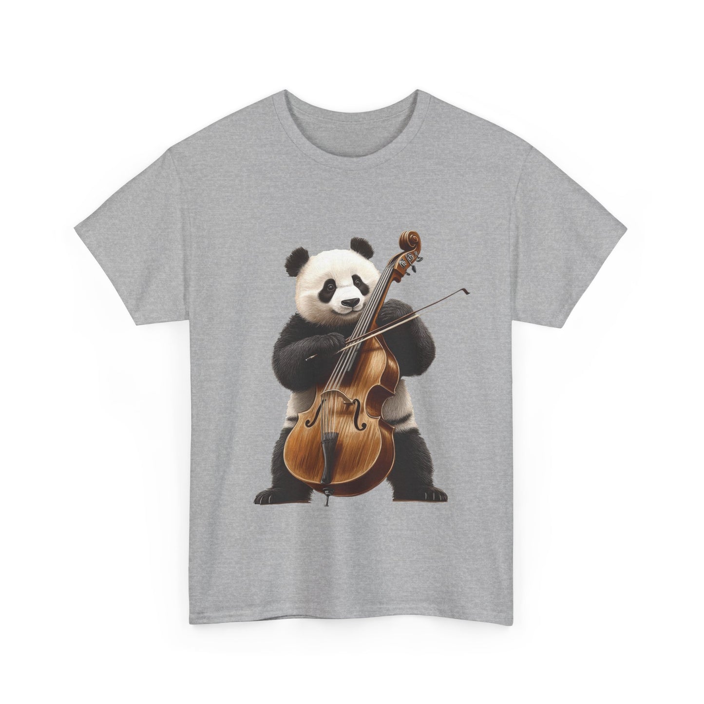 Panda Musician Tee - Cute Animal Graphic Shirt for Music Lovers, Gift for Panda Fans, Unique Concert Outfit, Casual Wear, Cellist Panda