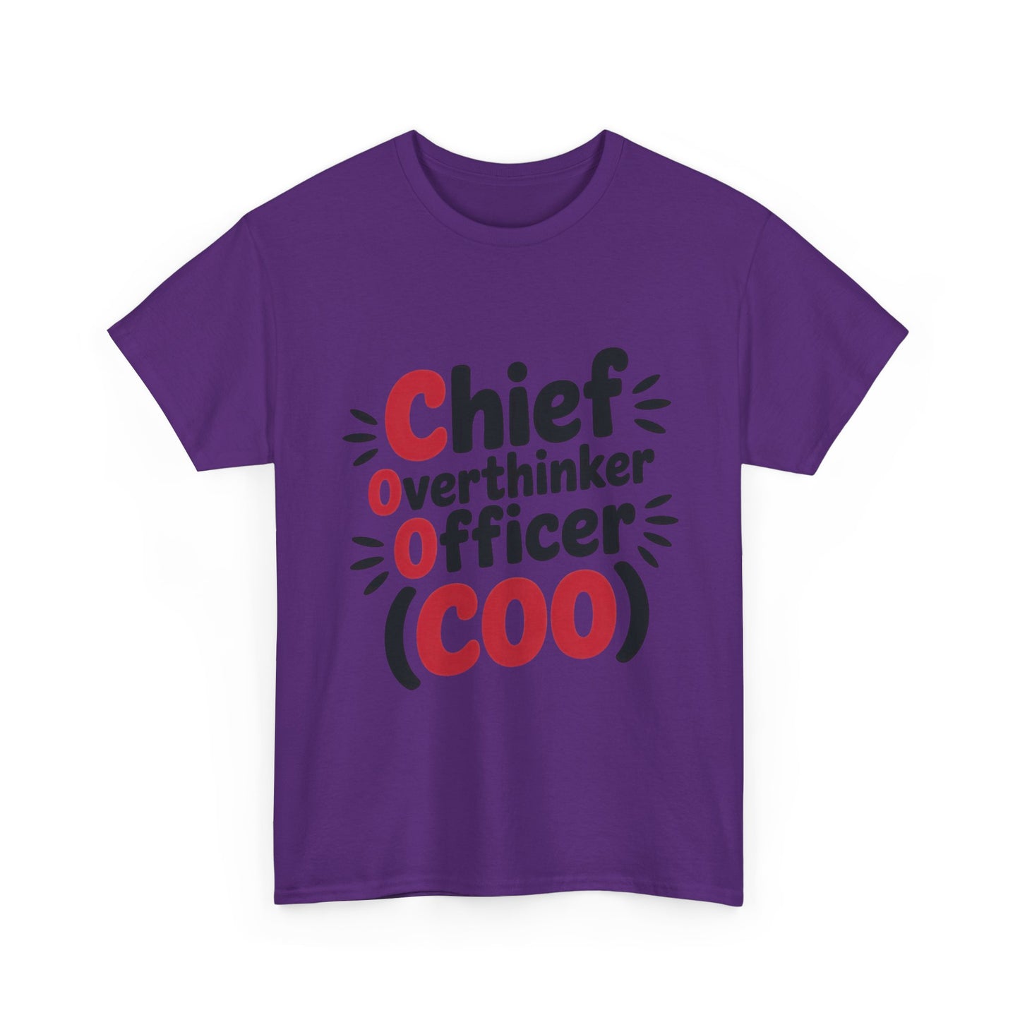 Women's COO T-Shirt, Chief Overthinker Officer Funny Graphic Tee, Sarcastic Work Shirt