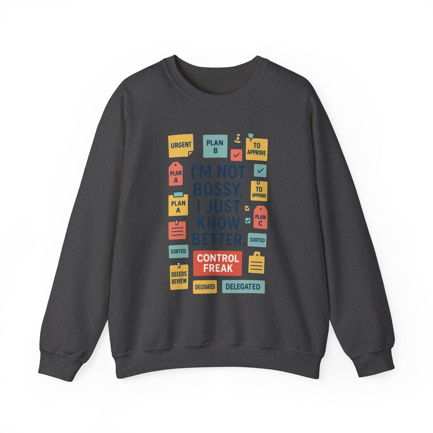 Funny Mens Control Freak Sweatshirt, Sarcastic Crewneck Gift for Him, Perfect Gift for Bossy Friends