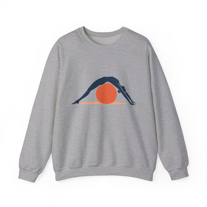 Womens Heavy Blend™ Crewneck Sweatshirt, Womens Pilates Sweatshirt, Yoga Fitness Graphic Pullover, Cute Workout Top