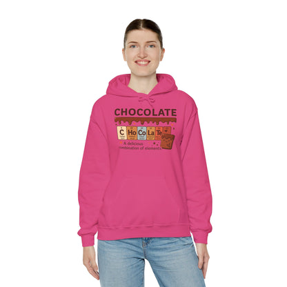 Chocolate Lover's Comfort Hoodie, Perfect Gift for Chemistry Lovers, Casual Wear, Sweet Treats Enthusiasts, Birthdays, Chemistry Students