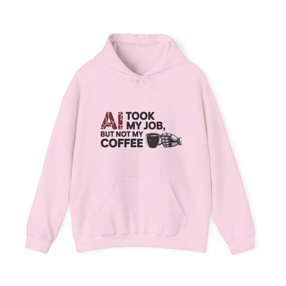 Women's AI Coffee Hoodie, Funny Robot Humor Pullover, Geek Job Joke Sweatshirt Gift, Sarcastic Work Shirt, Office Humor