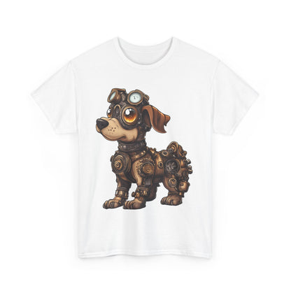 Cyberpunk Pup Design Mens Tee, Steampunk Dog Tee, Dog Lover Gift, Vintage Style, Fun Graphic Tee, Quirky Pet Apparel