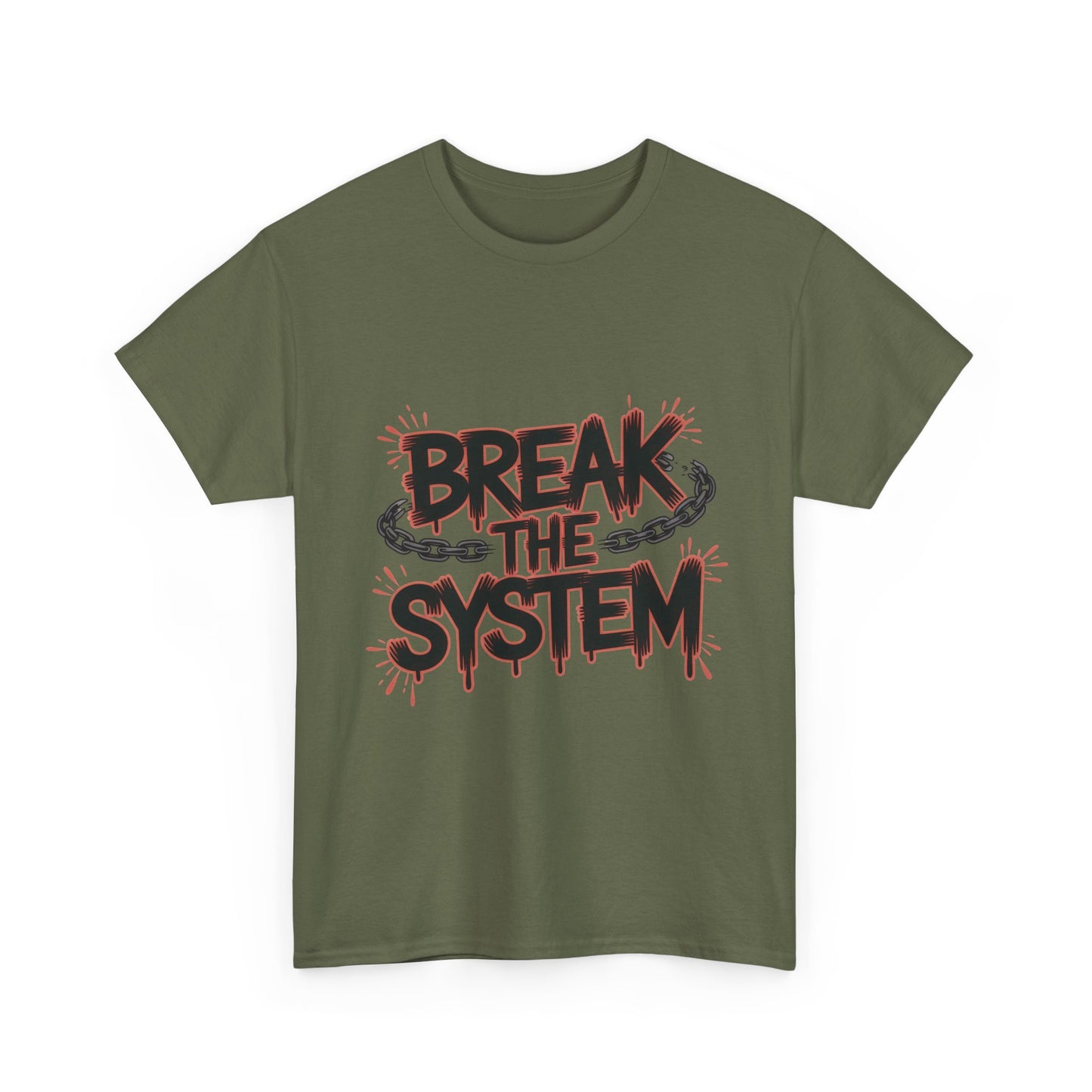 Men's Graphic Tee, Break the System Shirt, Streetwear Punk T-Shirt, Activist Gift for Him