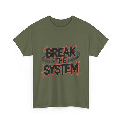 Men's Graphic Tee, Break the System Shirt, Streetwear Punk T-Shirt, Activist Gift for Him