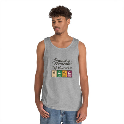 Sarcasm Tank Top for Men, Funny Chemistry Shirt, Science Humor Sleeveless Tee, Nerdy Summer Gym Shirt for Him, Chemistry Elements