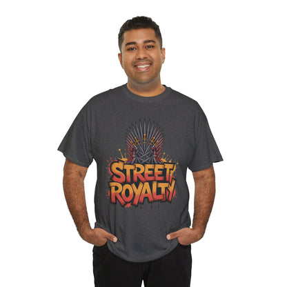 Street Royalty Men's T-Shirt, Graffiti Crown Graphic Tee, Urban Streetwear Top for Skaters and Hip Hop Style