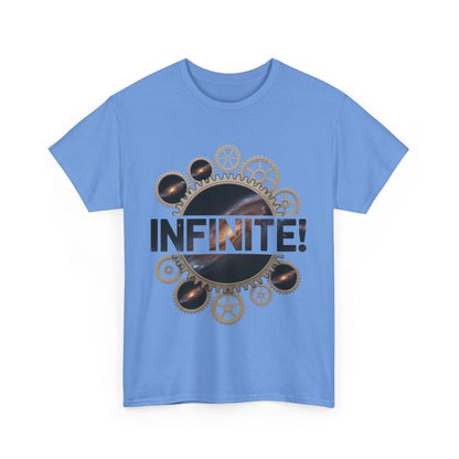 Steampunk Space Gears T-Shirt, Unisex Infinite Universe Graphic Tee, Cosmic Mechanical Design Tee for Sci-Fi & Engineering Lovers