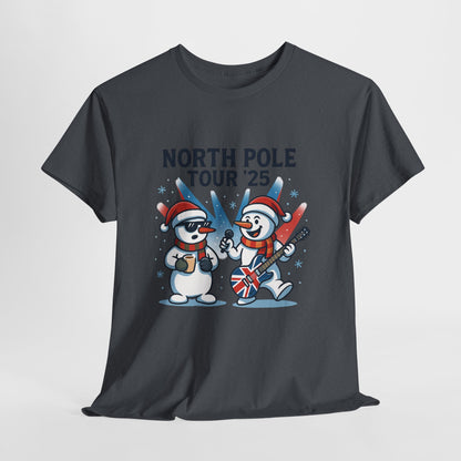 North Pole Tour 25 Women's Christmas T-Shirt, Funny Holiday Music Tee