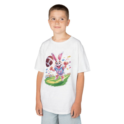 Touchdown Bunny Kids T-Shirt - Cute Easter Football Shirt for Kids, Fun Spring Outfit, Sports Bunny Tee Gift for Little Athletes Easter Gift