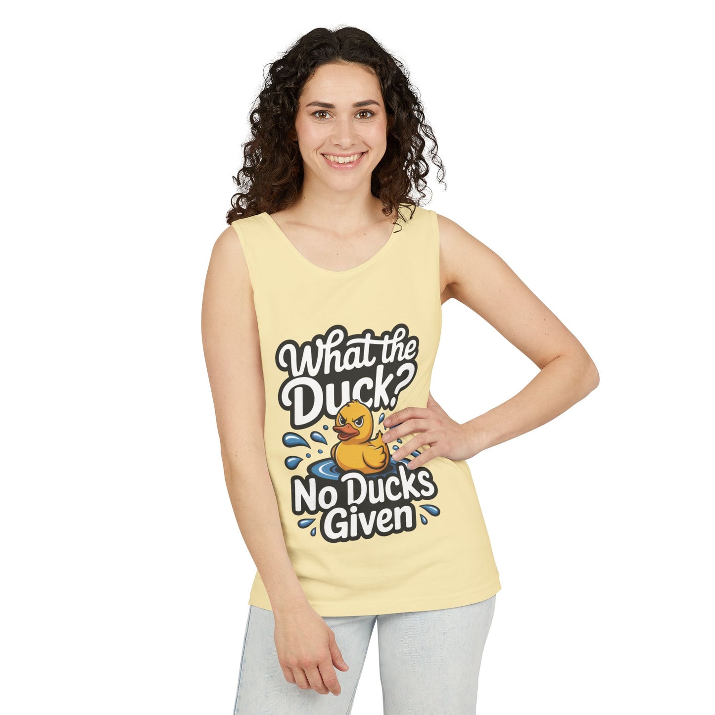 What The Duck Funny Womens Tank Top, No Ducks Given Tee, Sarcastic Duck Tee, Rubber Duck Graphic Tank, Humor Gift For Her,Beach Party Outfit