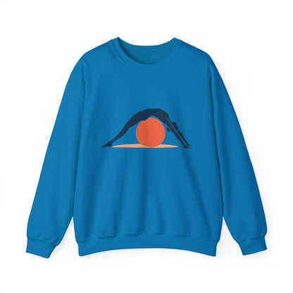 Womens Heavy Blend™ Crewneck Sweatshirt, Womens Pilates Sweatshirt, Yoga Fitness Graphic Pullover, Cute Workout Top
