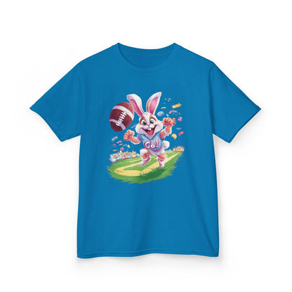 Touchdown Bunny Kids T-Shirt - Cute Easter Football Shirt for Kids, Fun Spring Outfit, Sports Bunny Tee Gift for Little Athletes Easter Gift