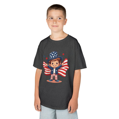 4th of July Kids T-Shirt,Kids  Unisex Patriotic Tee, American Flag Outfit for Boys and Girls, Independence Day Shirt, Cute American Shirt