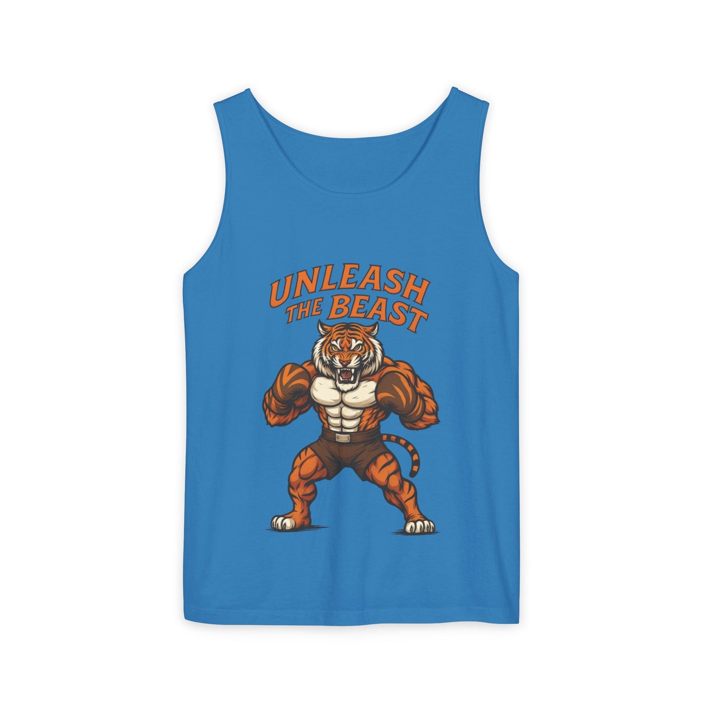Unleash The Beast Tiger Gym Tank Top - Mens Workout Muscle Tank, Fitness Motivation Sleeveless Shirt, Bodybuilding Top, Strong Beast Gym Top