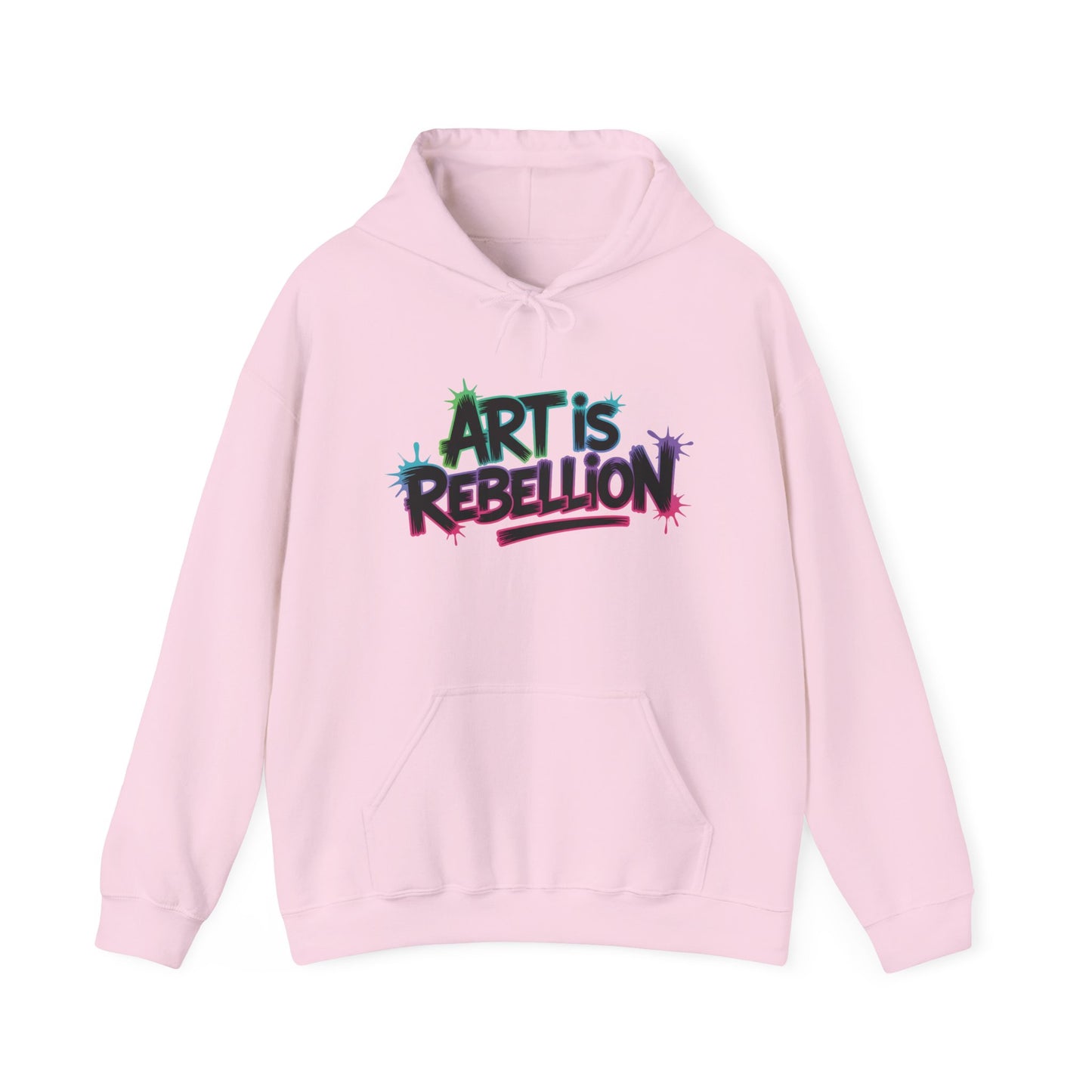 Art Is Rebellion Hoodie, Women's Graffiti Street Art Hooded Sweatshirt, Rebel Graphic Statement Pullover, Heavy Blend™ Hooded Sweatshirt