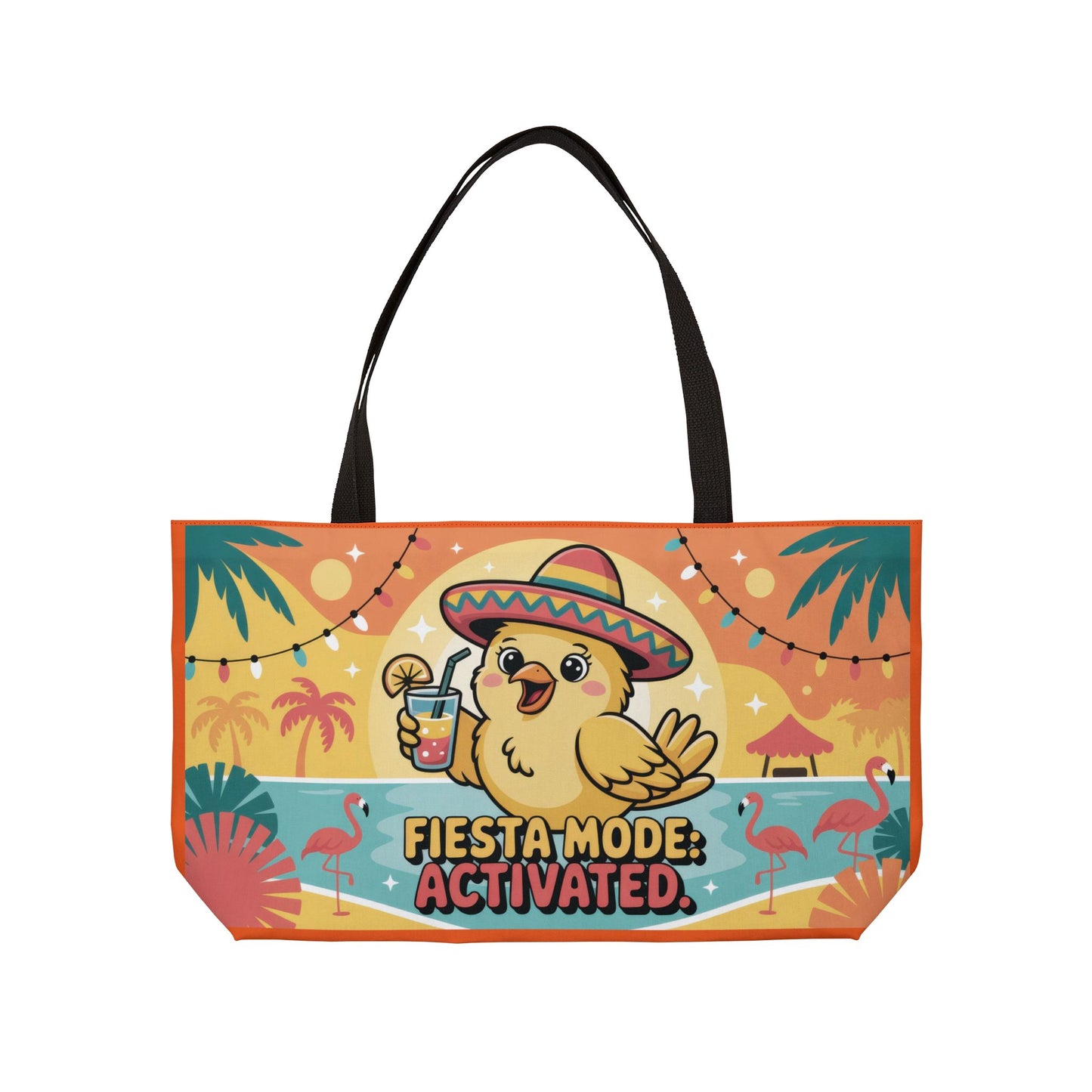 Fiesta Mode Weekender Tote Bag, Vibrant Beach Bag, Travel Companion, Summer Accessory, Gift for Vacationers, Party Essentials