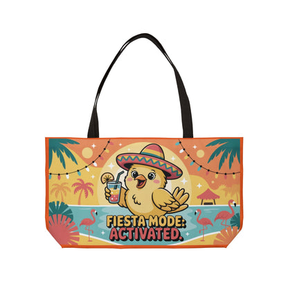 Fiesta Mode Weekender Tote Bag, Vibrant Beach Bag, Travel Companion, Summer Accessory, Gift for Vacationers, Party Essentials