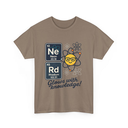 Funny Mens Nerd T-Shirt, NeRd Periodic Table Shirt, Glowing Knowledge Tee, Science Lover Gift, Chemistry Shirt, STEM Apparel, Science Tee
