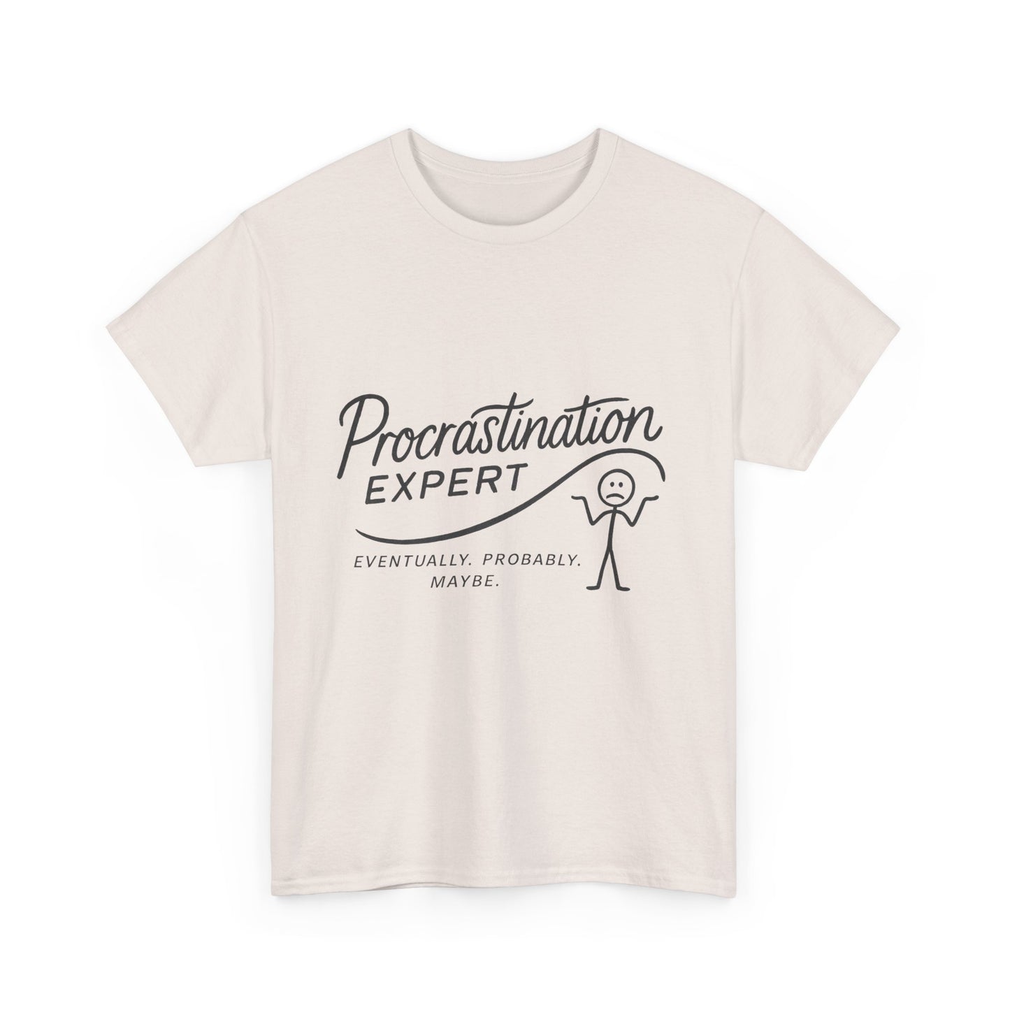 Procrastination Expert Men's Tee, Funny Shirt for Slackers, Gift for Students, Men's Comfortable Casual Wear, Laughs for Every Occasion