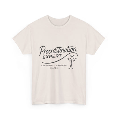 Procrastination Expert Men's Tee, Funny Shirt for Slackers, Gift for Students, Men's Comfortable Casual Wear, Laughs for Every Occasion
