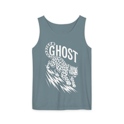 Ghost Leopard Mens Tank Top, Cool Graphic Shirt for Summer, Beach Days, Festivals, Gifts, Casual Wear