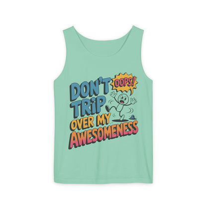 Funny Graphic Tank Top, Don't Trip Over My Awesomeness Tank, Womens Cotton Tank for Casual Wear, Gift for Friends, Birthday Gift, Humor Tee