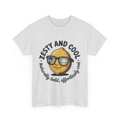 Zesty and Cool Mens Tee, Stylish Casual Shirt, Summer Outing Apparel, Fun Gift for Friends, Lemon Graphic T-Shirt, Birthday Present Idea