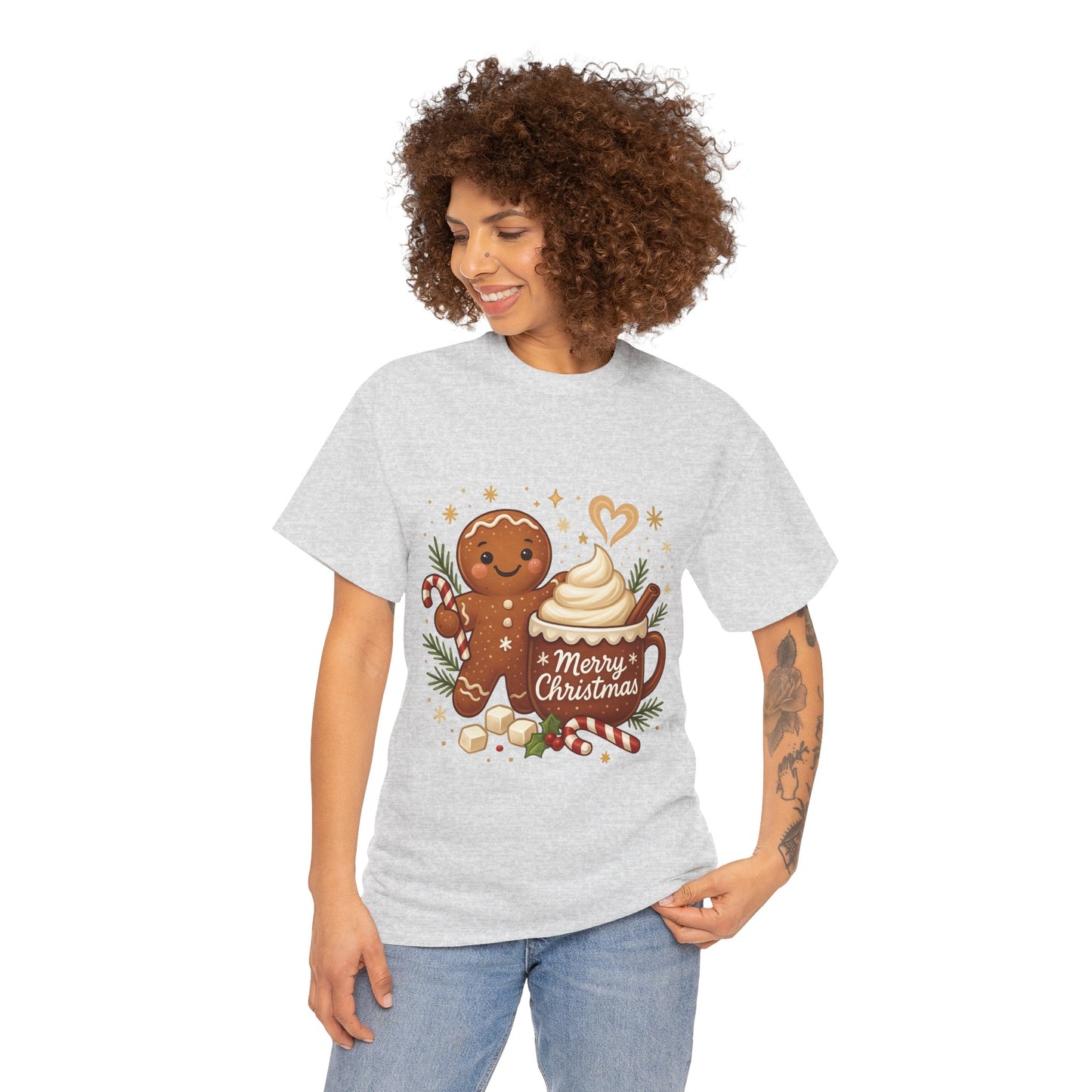 Gingerbread - Hot Cocoa Women's Christmas T-Shirt, Cozy Holiday Tee