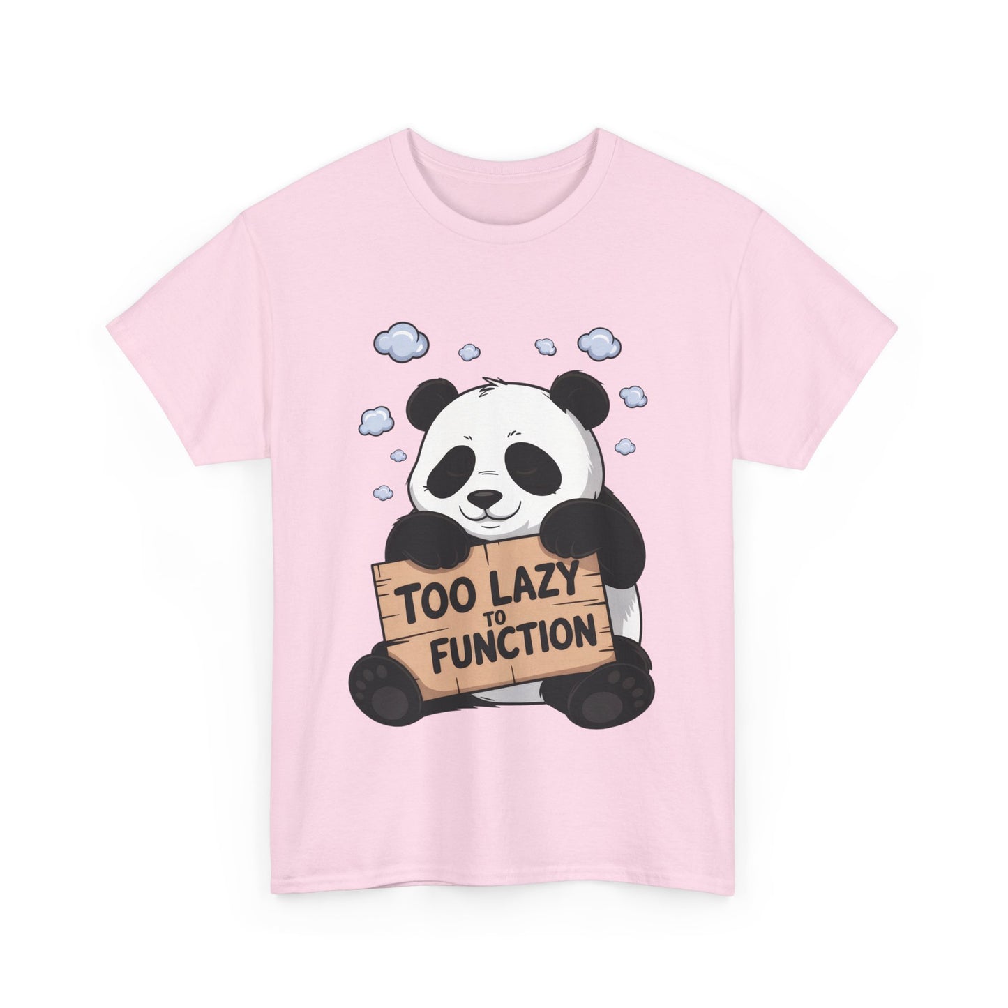 Too Lazy to Function Panda Tee, Unisex Cotton T-Shirt, Funny Shirt, Casual Wear, Gift for Sloth Lovers, Relaxed Vibe