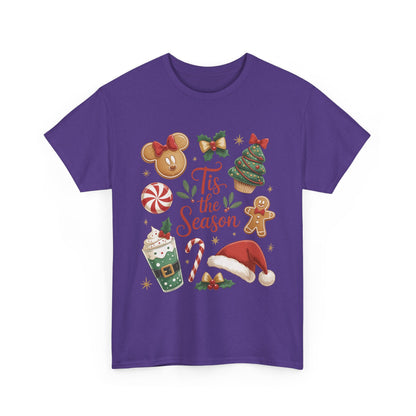 Women's Tis the Season Christmas Shirt, Cute Holiday Cookie - Coffee Tee, Women's Heavy Cotton Tee