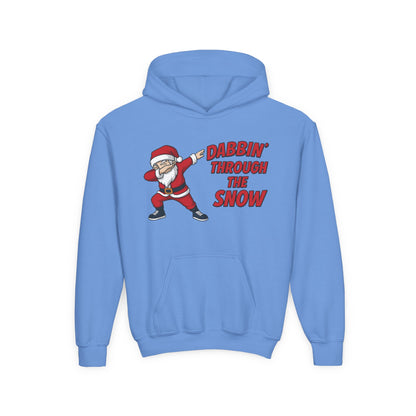 Dabbin Santa Youth Christmas Hoodie, Funny Holiday Sweatshirt for Boys