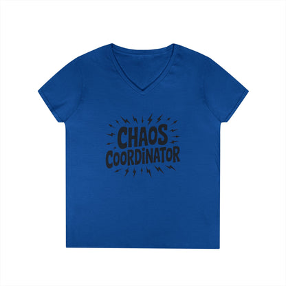 Chaos Coordinator Ladies' V-Neck T-Shirt, Funny Gift for Moms, Mother's Day Gift, Teacher Shirt, Casual Graphic Tee, Women's Gift Idea