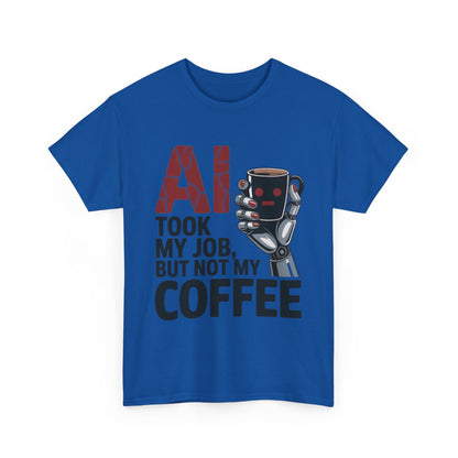 Women's AI Coffee T-Shirt, Funny Robot Job Humor Tee, Geek Sarcastic Gift for Her, Sarcastic Work Shirt, Career Humor