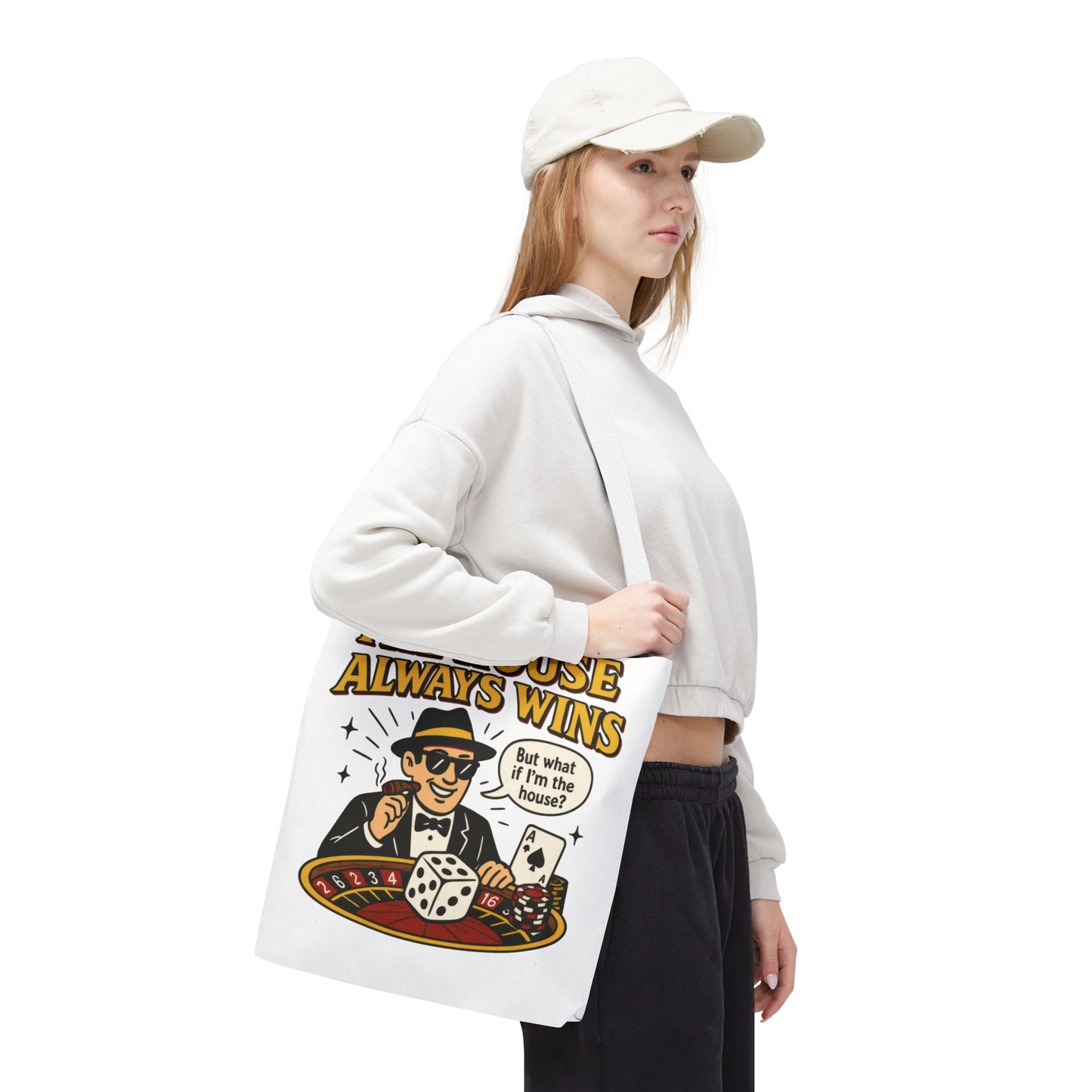 Casino Vibes Tote Bag, Fun Gift for Gamblers, Everyday Use, Travel Accessory, Stylish Shopping Bag, Unique Gambling Merch