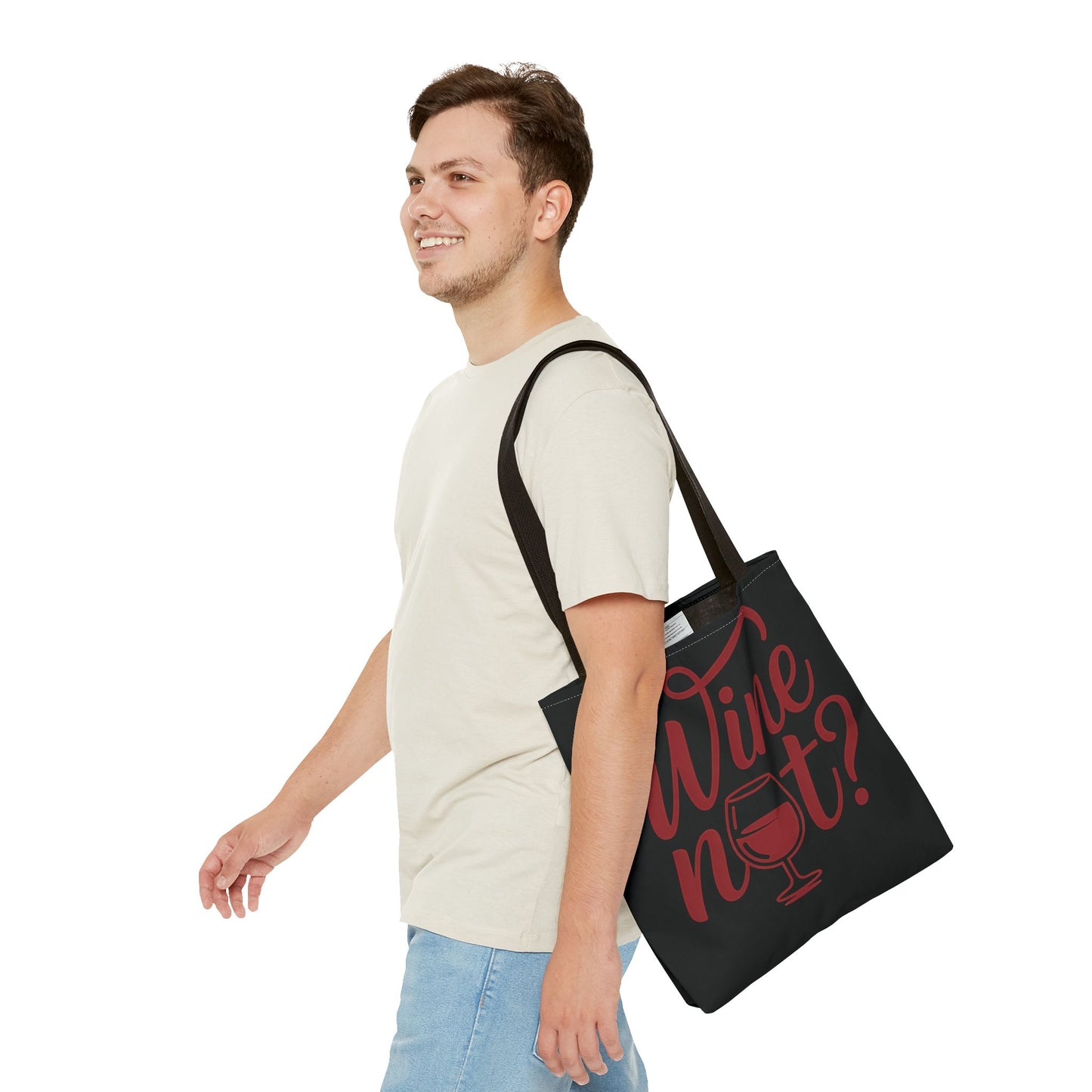 Wine Not? Tote Bag - Fun Wine Lover's Accessory for Parties, Gift for Wine Enthusiasts, Perfect for Grocery or Beach Outings, AOP Design