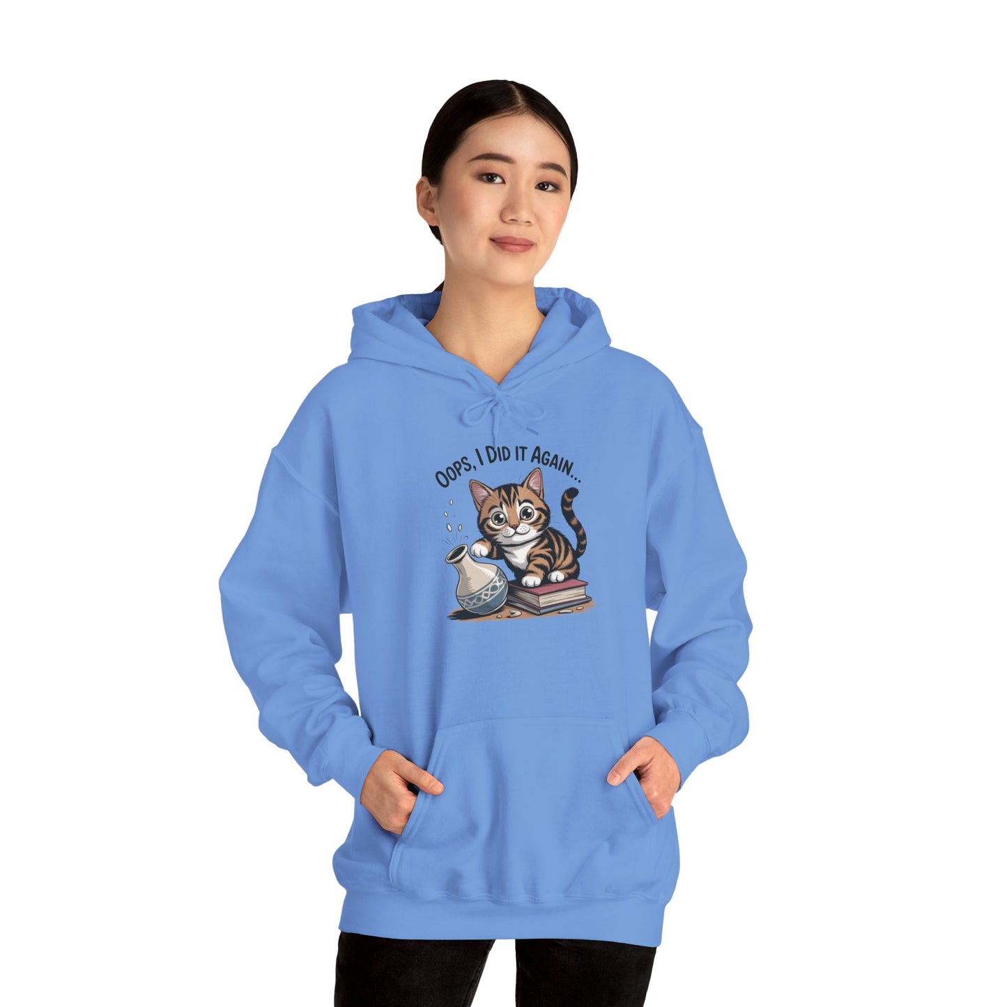 Cat Lover's Hoodie: Oops, I Did It Again, Funny Sweatshirt, Gifts for Animal Lovers, Cozy Hooded Sweatshirt, Pet Owner Apparel, Cute [...]