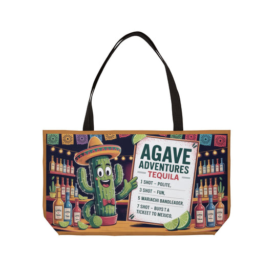 Vibrant Cactus Weekender Tote Bag for Travel & Fun, Summer Getaway Bag, Beach Day Tote, Festival Carryall, Tequila Lover Gift