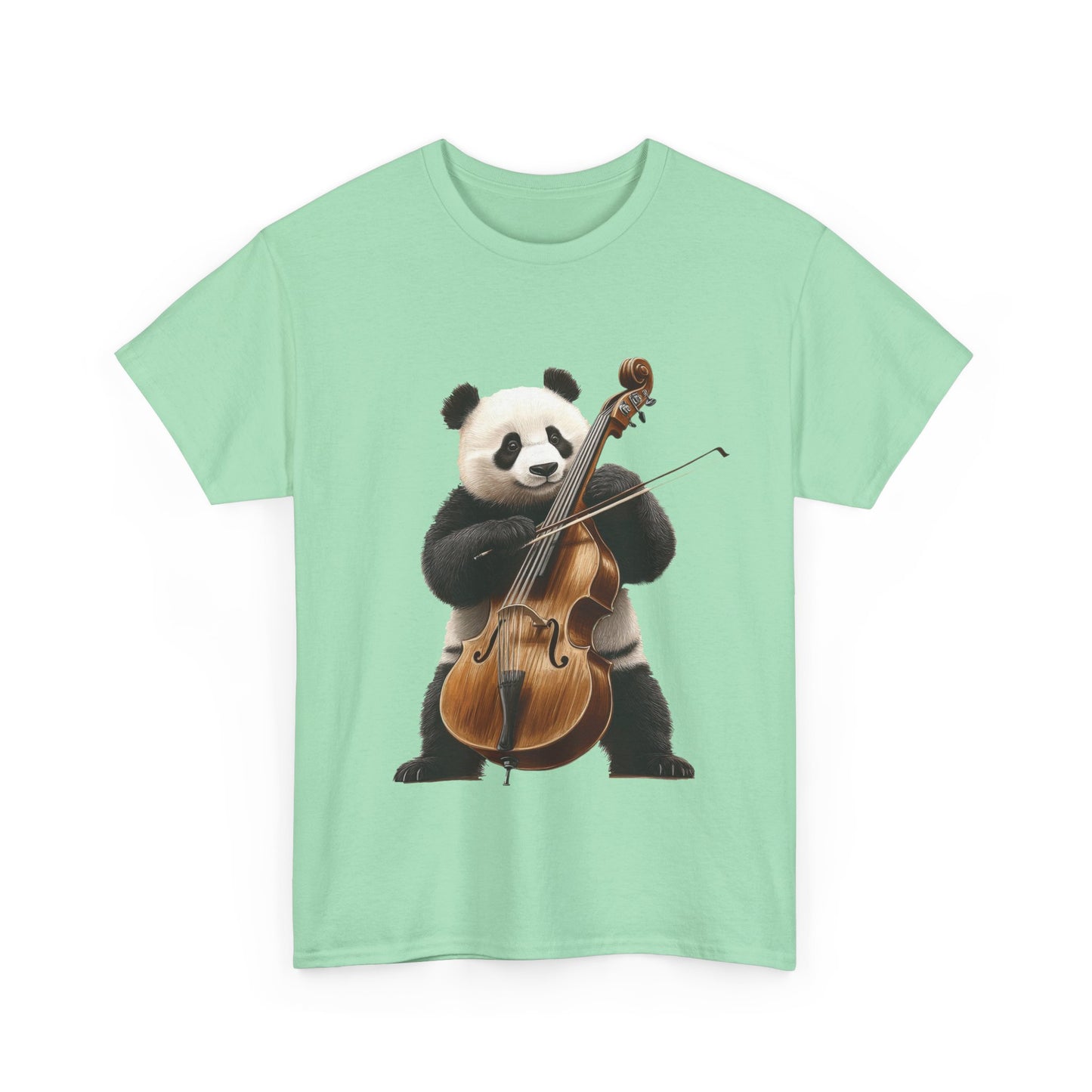 Panda Musician Tee - Cute Animal Graphic Shirt for Music Lovers, Gift for Panda Fans, Unique Concert Outfit, Casual Wear, Cellist Panda