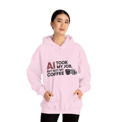 Women's AI Coffee Hoodie, Funny Robot Humor Pullover, Geek Job Joke Sweatshirt Gift, Sarcastic Work Shirt, Office Humor
